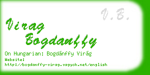virag bogdanffy business card